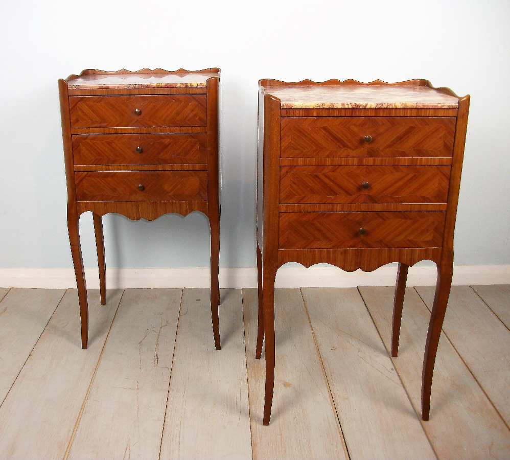 Pair of bedside Cabinets Louis XV Style